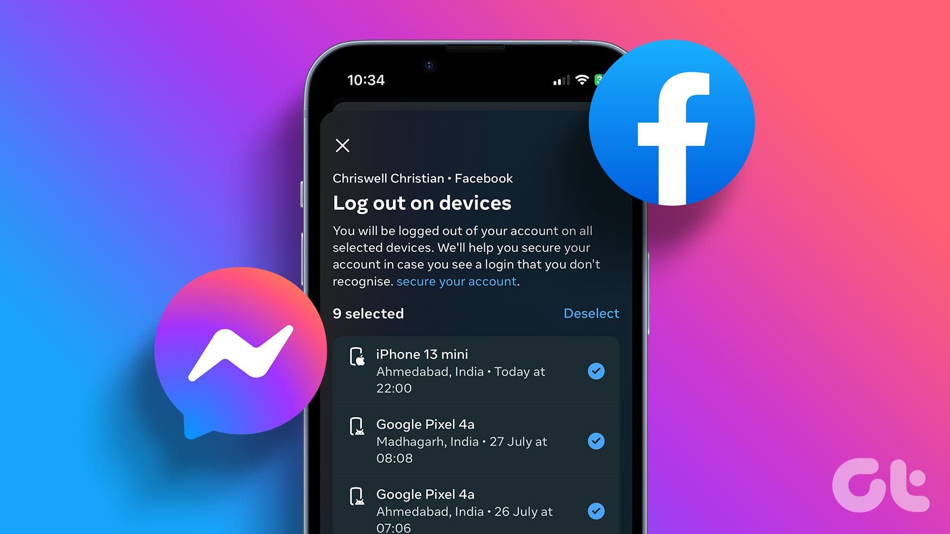 如何在所有设备上注销 Facebook 和 Messenger