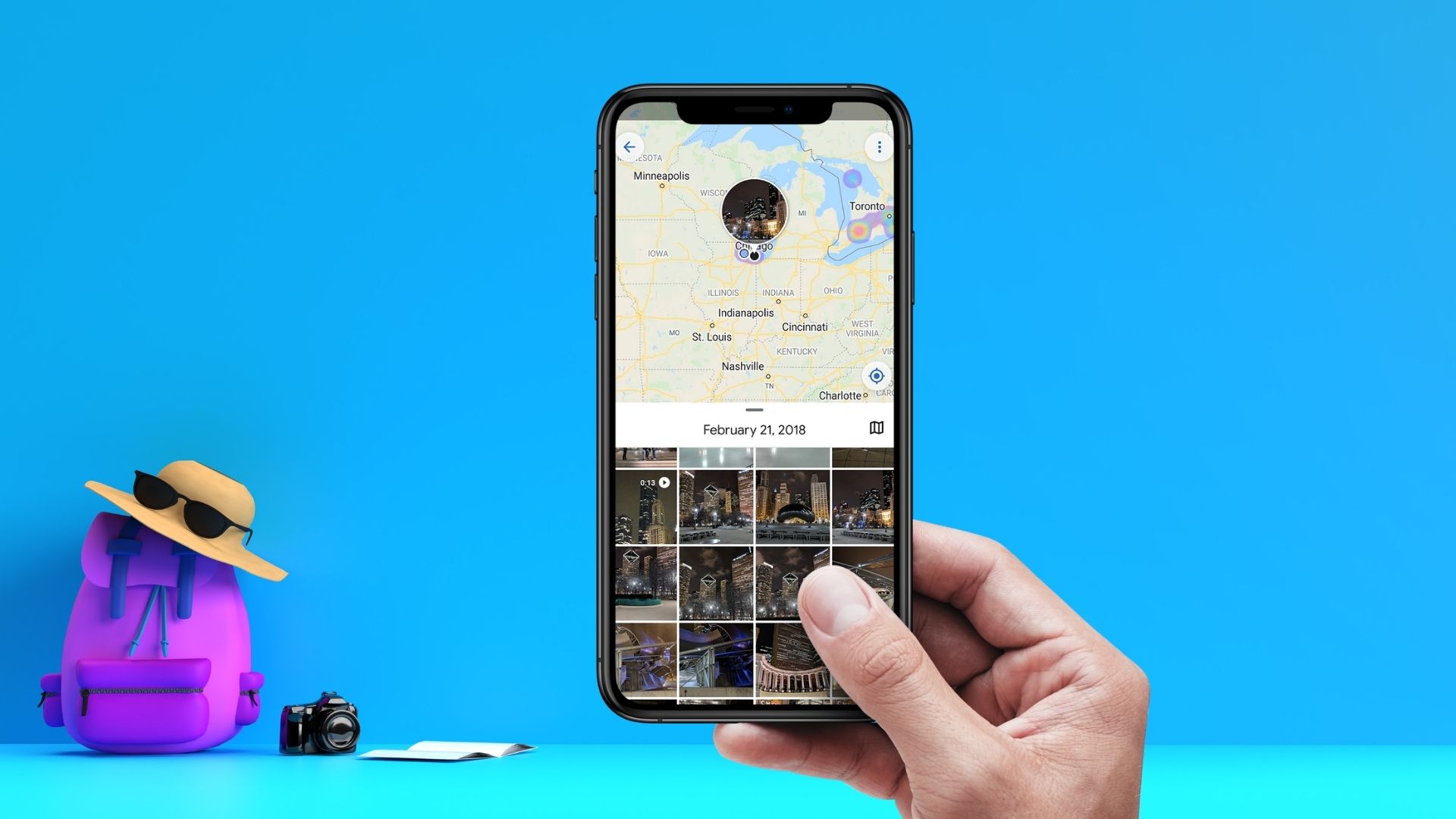 如何在 Google 相册中使用地图视图