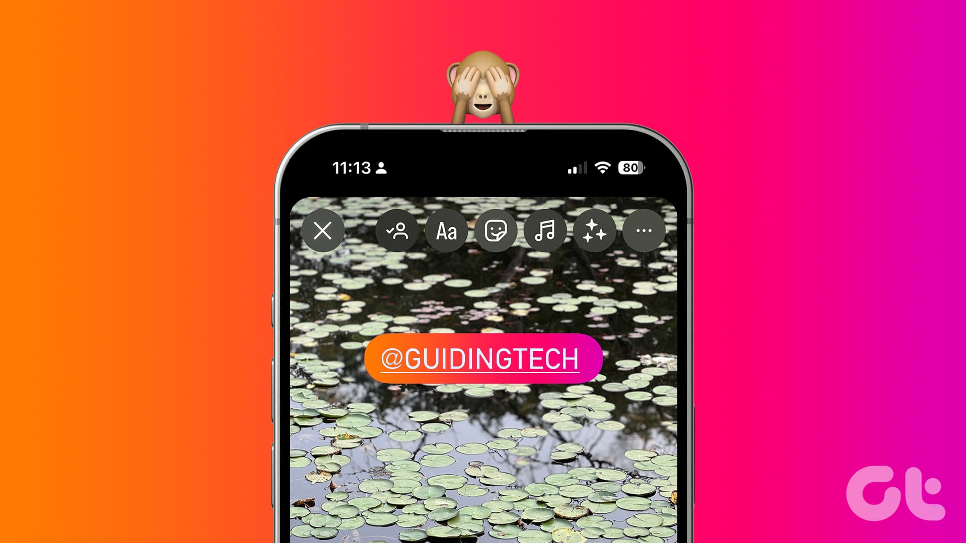 如何在 Instagram 故事上标记/提及某人而不显示它