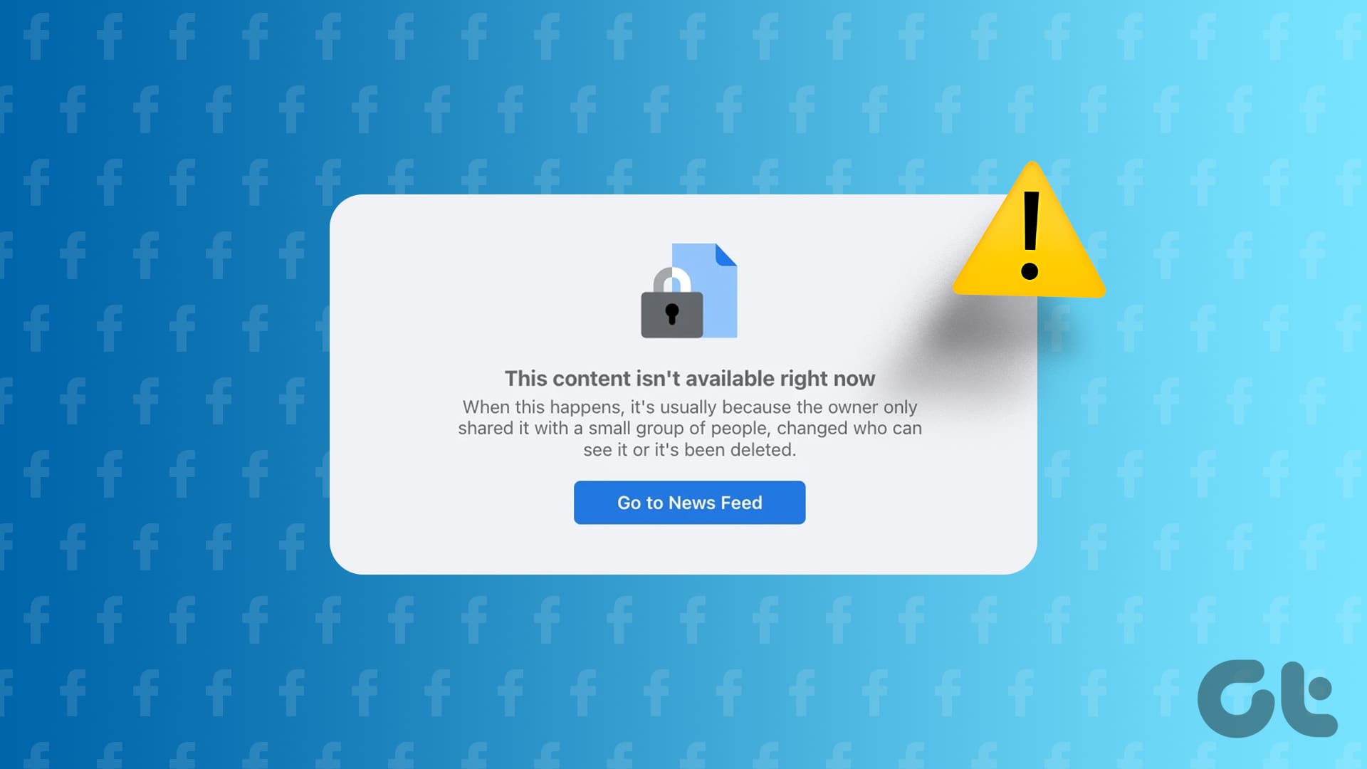 了解并解决 Facebook 上的“此内容不可用”错误