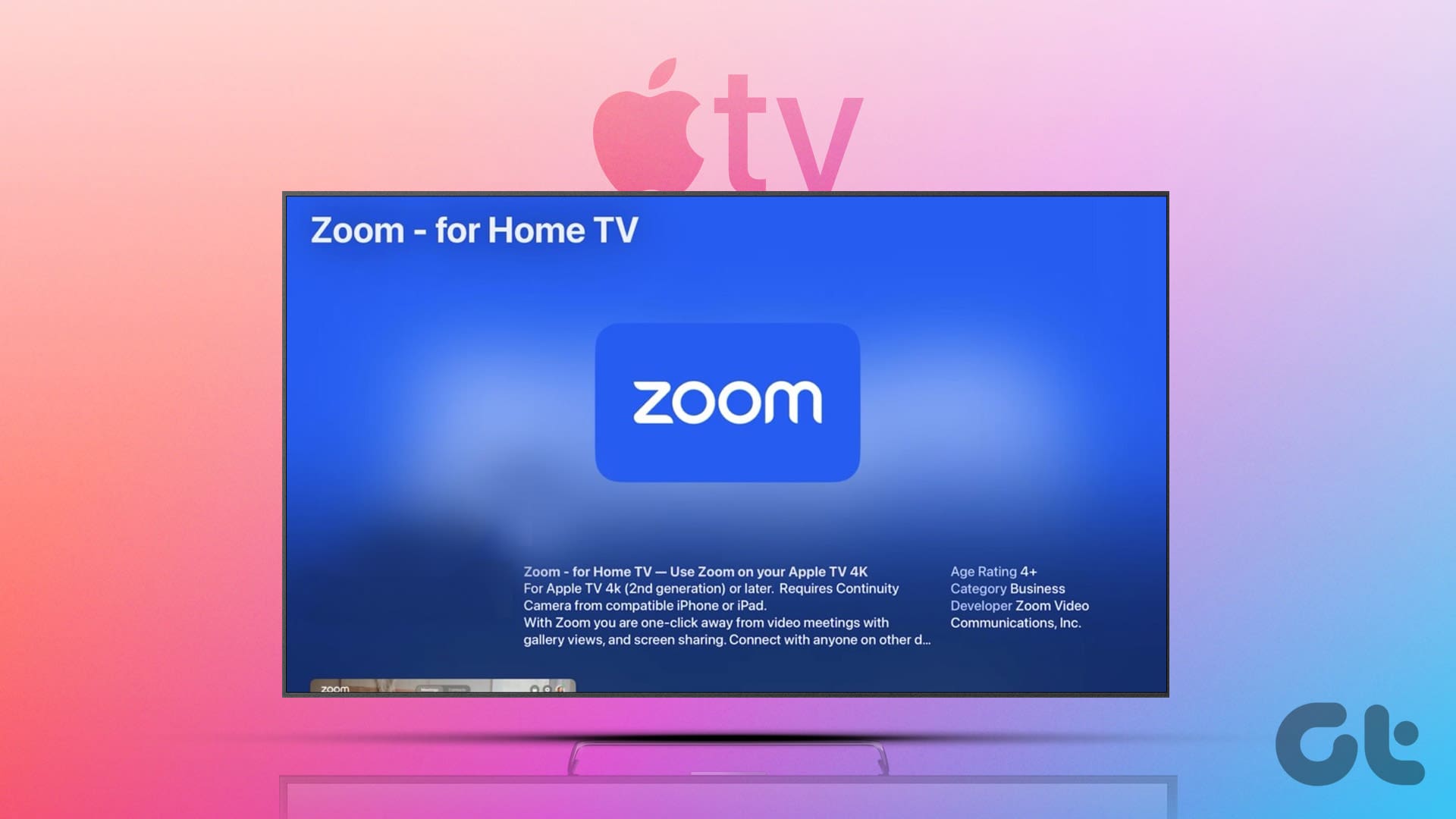 如何在 Apple TV 4K 上使用 Zoom 应用