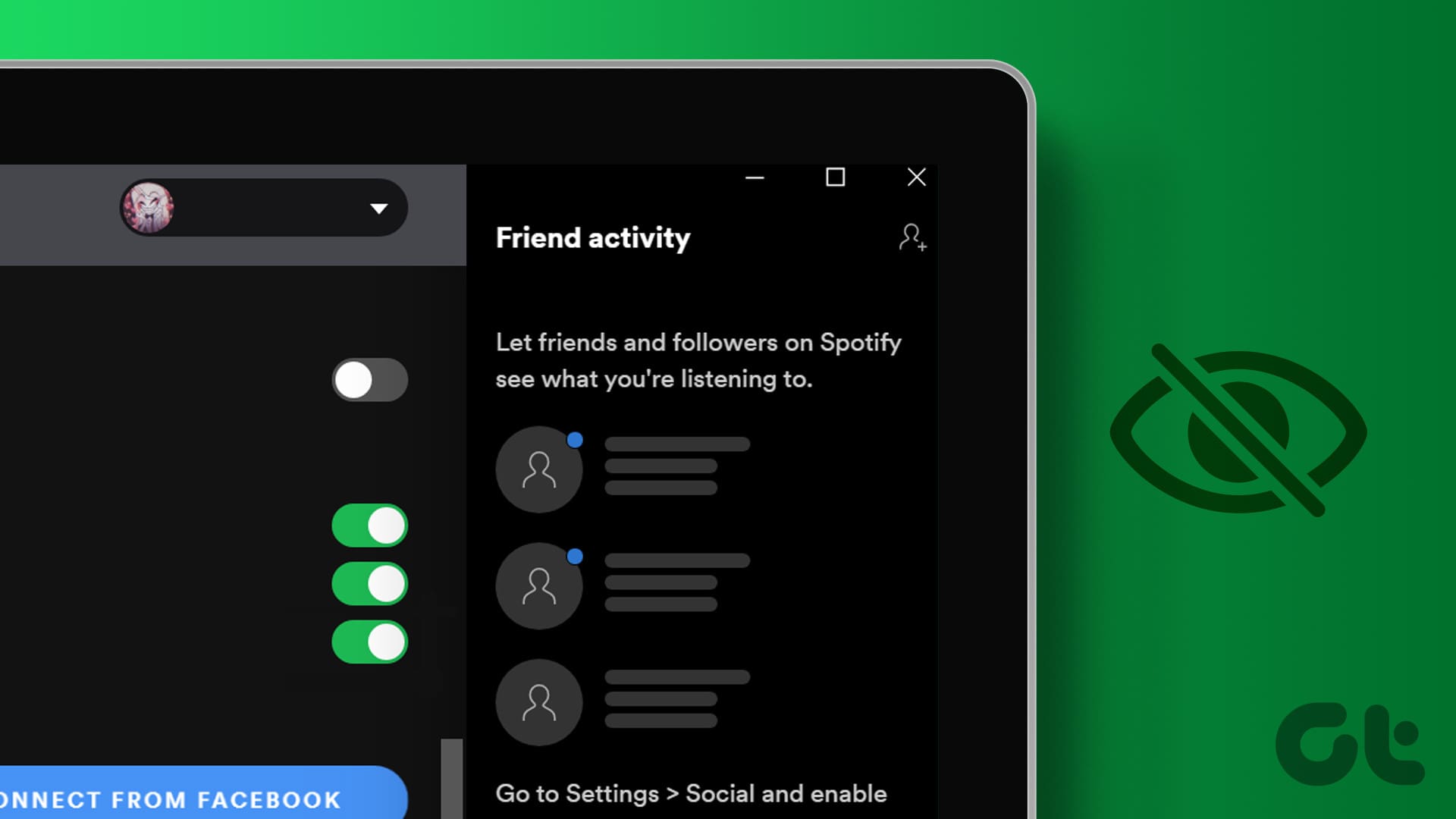 Spotify 不顯示 5 個好友活動的修復