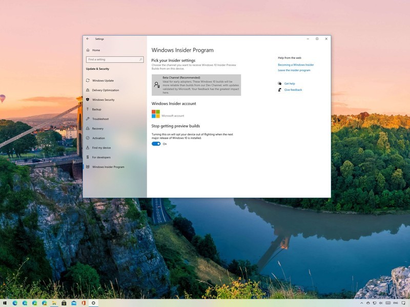 既然 2020 年 10 月更新已消失，如何选择退出 Windows Insider 计划