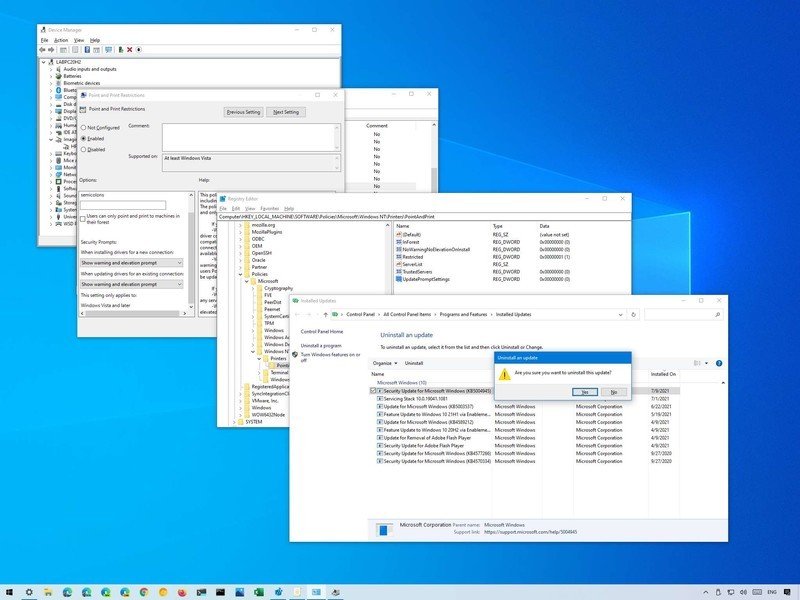如何透過 Windows 10 中的 KB5004945 更新緩解列印問題