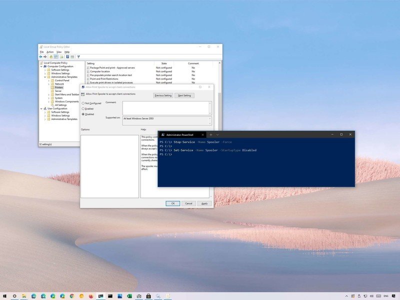 如何缓解 Windows 10 中的 PrintNightmare 打印后台处理程序漏洞