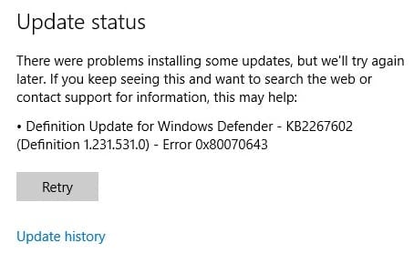 求解Windows 0x80246002更新错误