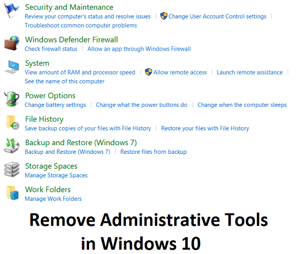 在Windows 10中消除管理工具