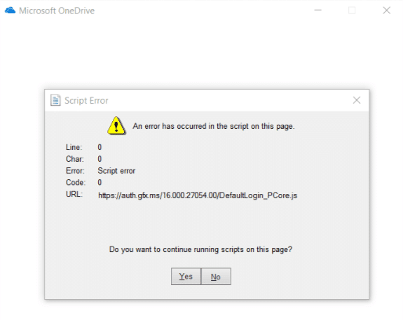 修复 Windows 10 中的 OneDrive 脚本错误