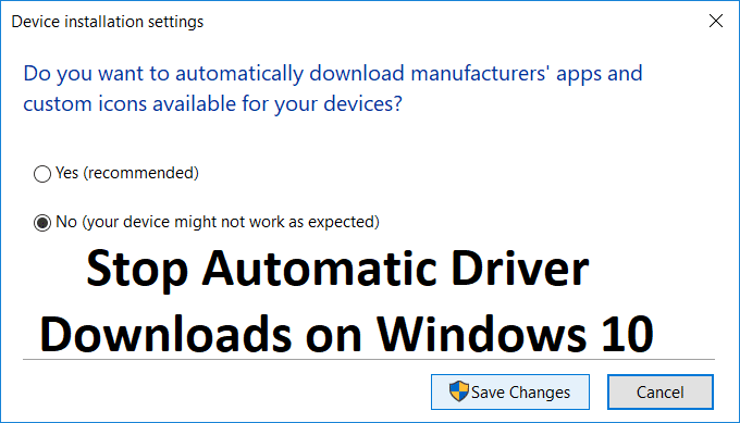 停止 Windows 10 中的自動驅動程式下載