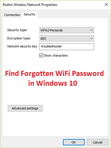 在 Windows 10 中尋找忘記的 WiFi 密碼