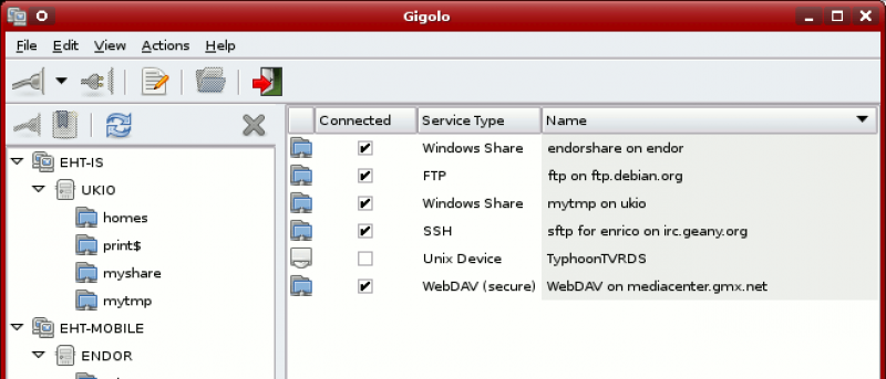 在 Linux 中使用 Gigolo 轻松管理远程文件系统