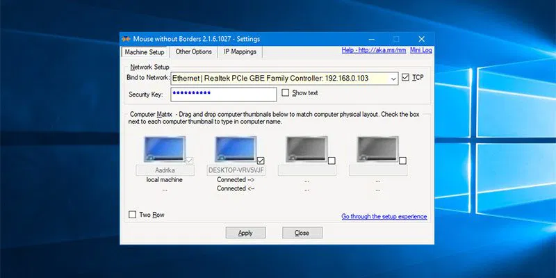 如何在两台 Windows 10 计算机之间共享键盘和鼠标