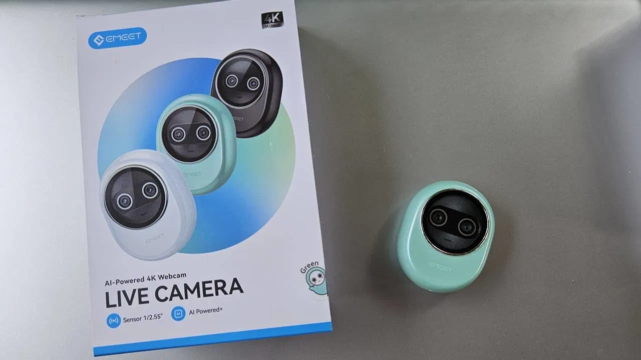 可爱的 EMEET Piko+ 网络摄像头提供 AI 支持的 4K 素材