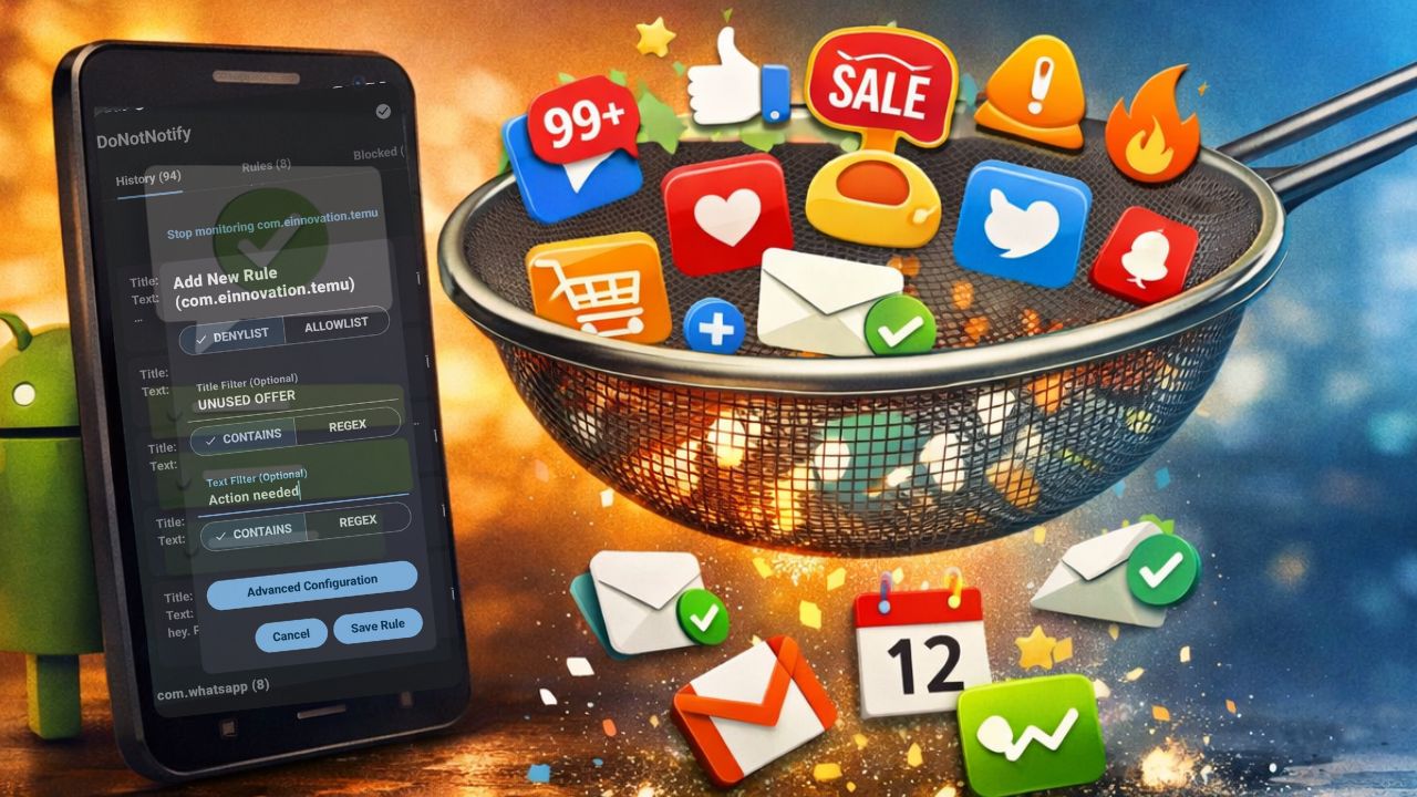 DoNotNotify 让您无需禁用所有内容即可阻止 Android 通知