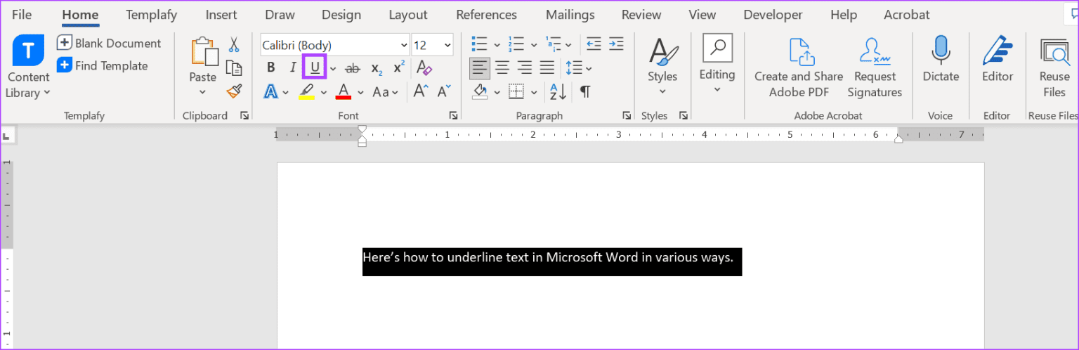 在 Microsoft Word 中為文字新增底線的 3 種方法 - Tech Guide